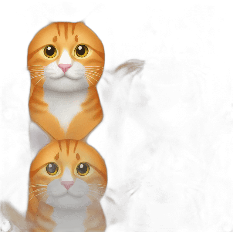 Orange tabby cat with white face and orange around nose emoji