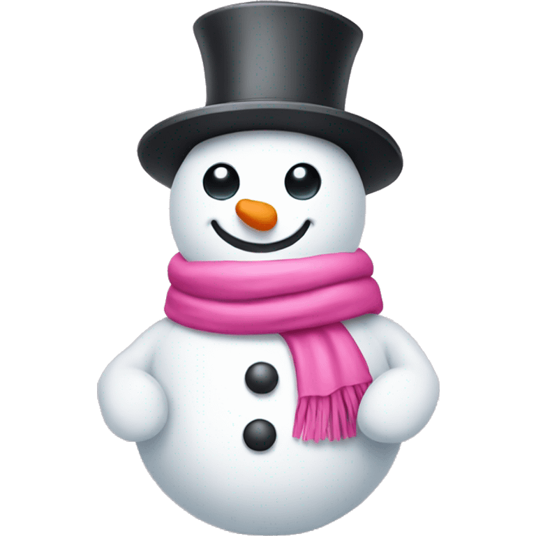 snowman with a pink outfit  emoji