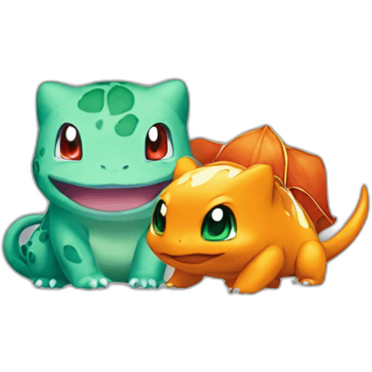 Bulbasaur And charmander emoji