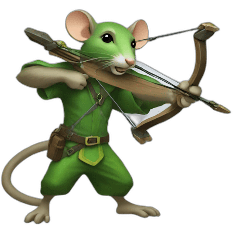 Green Rat wielding crossbow emoji