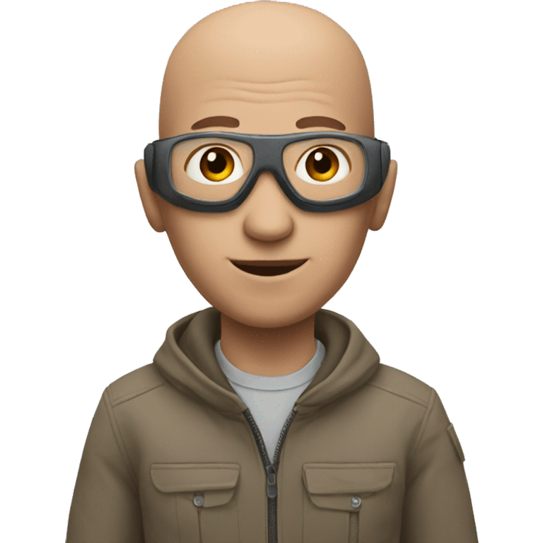  a hairless man flying a drone emoji