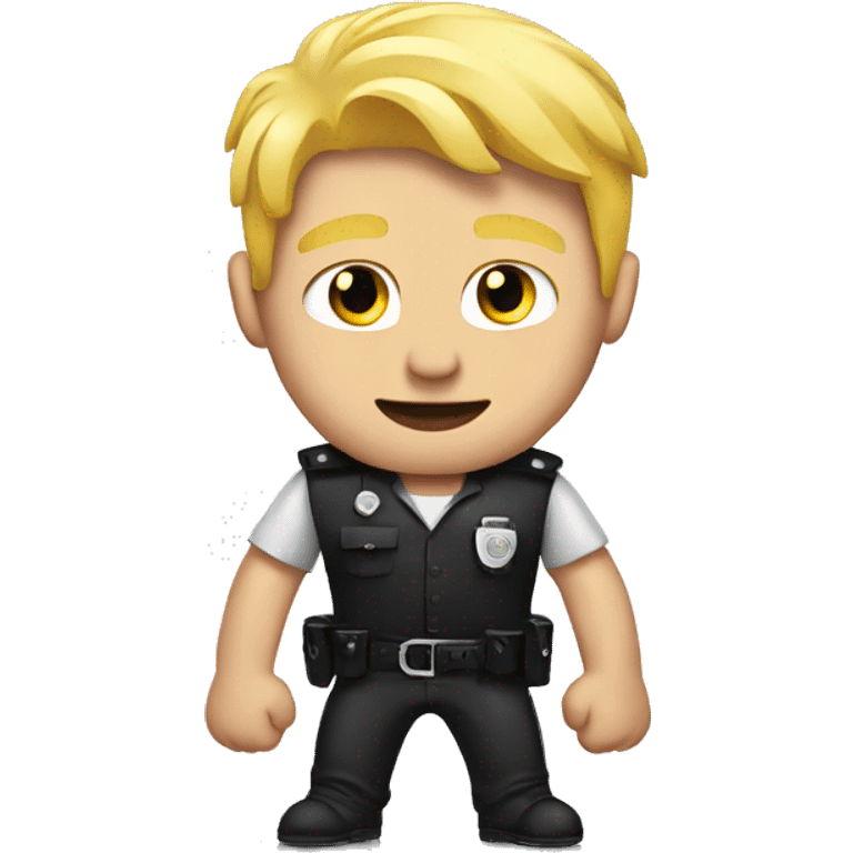 Blonde guy handcuffed  emoji