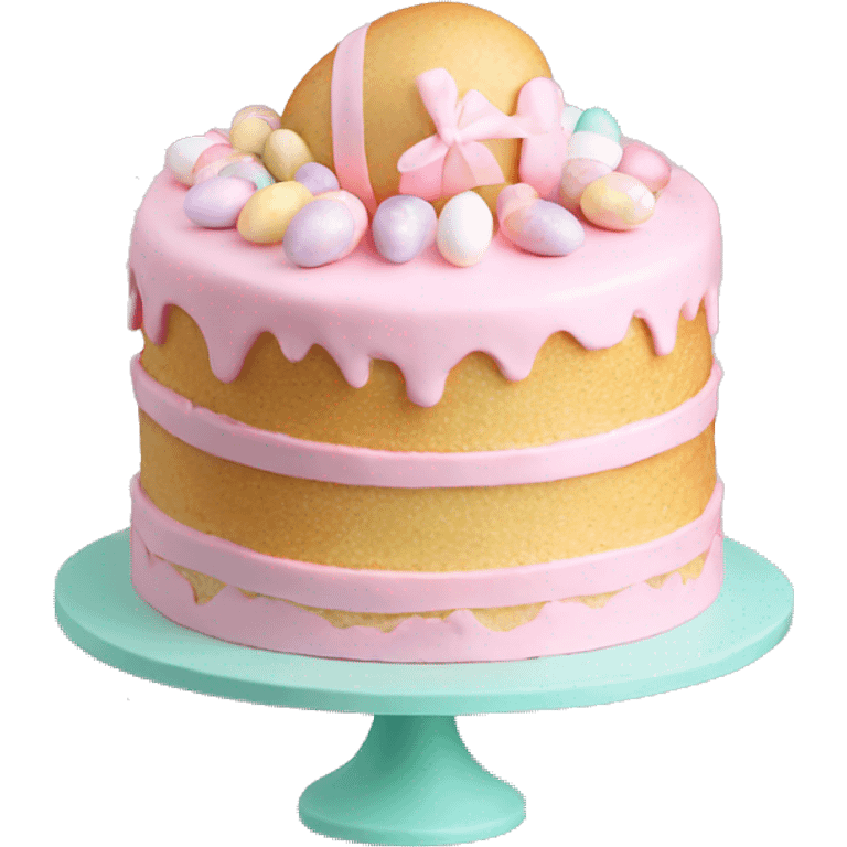 easter light pink cake emoji