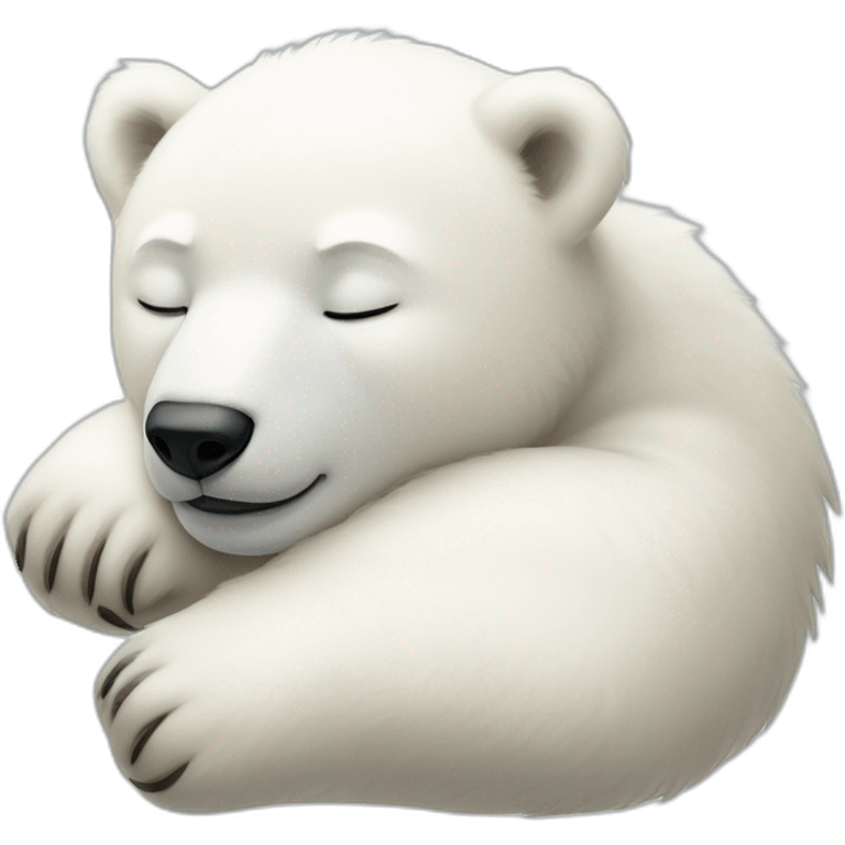 baby polar bear sleeping emoji