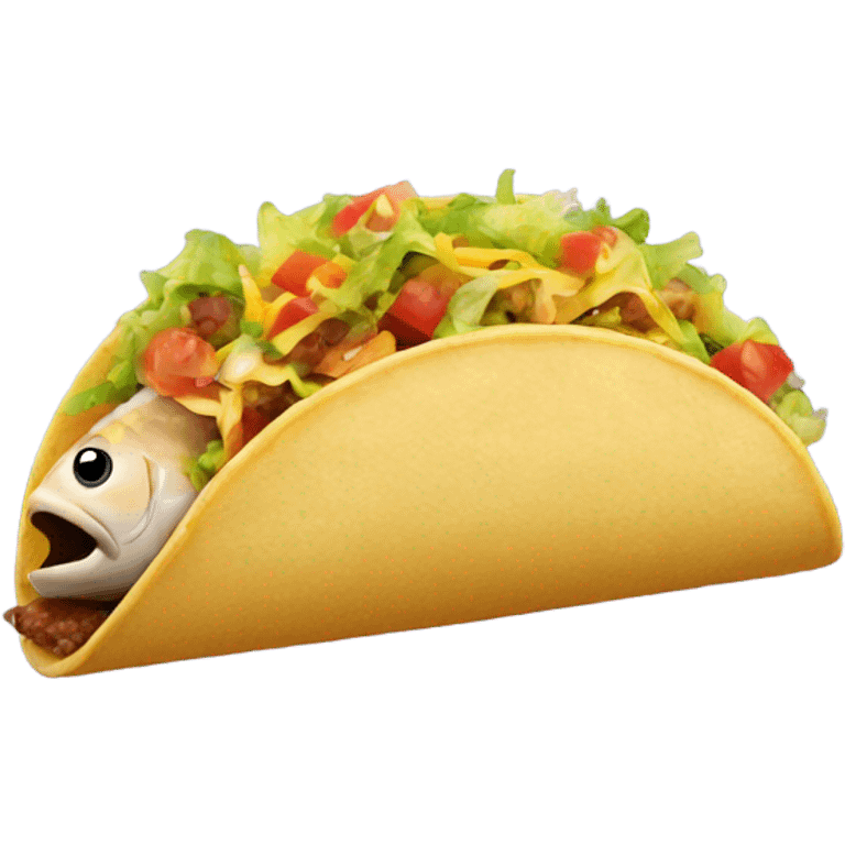 Fish in a taco emoji