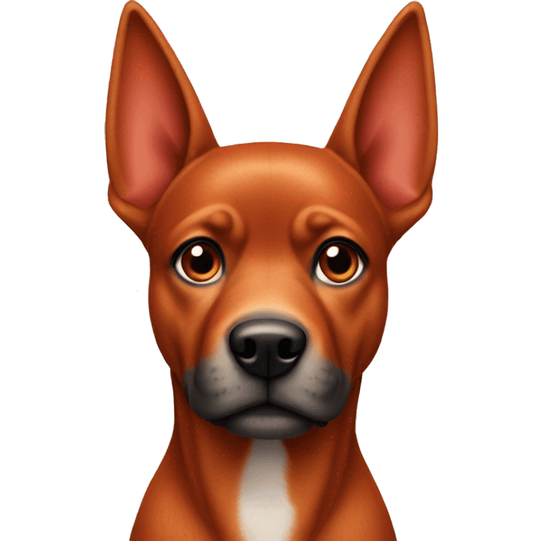 solid red dog with pointed ears emoji