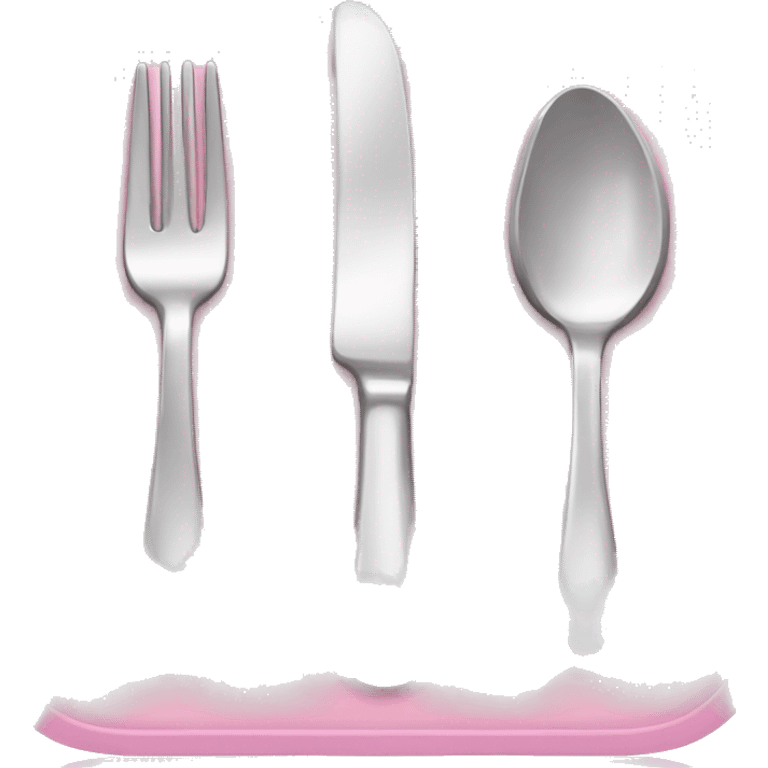 Light pink silverware  emoji