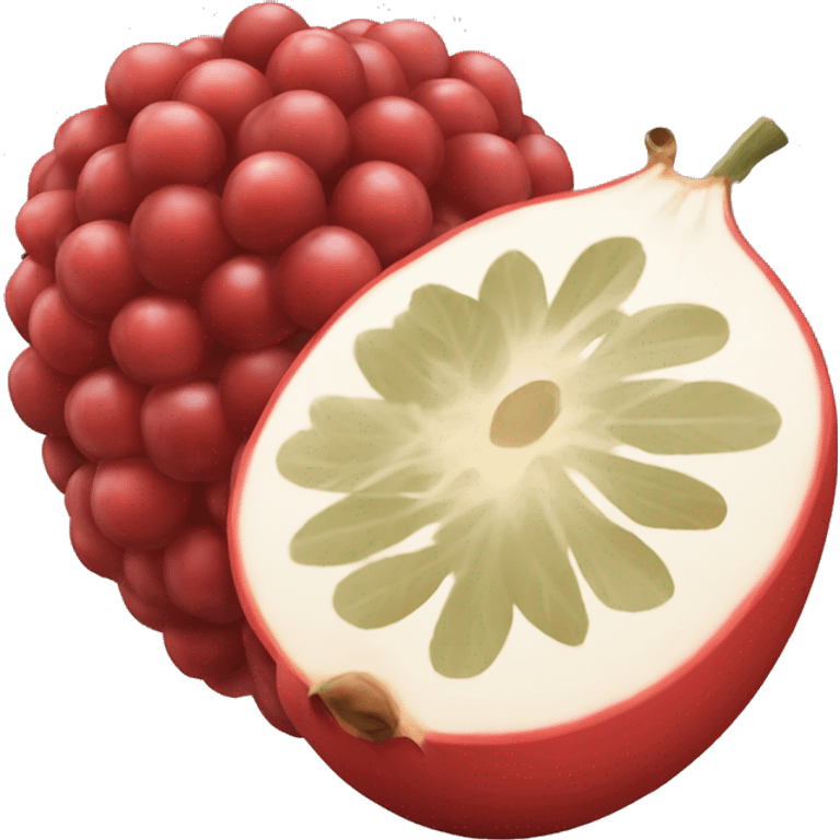 Lichi fruta roja  emoji