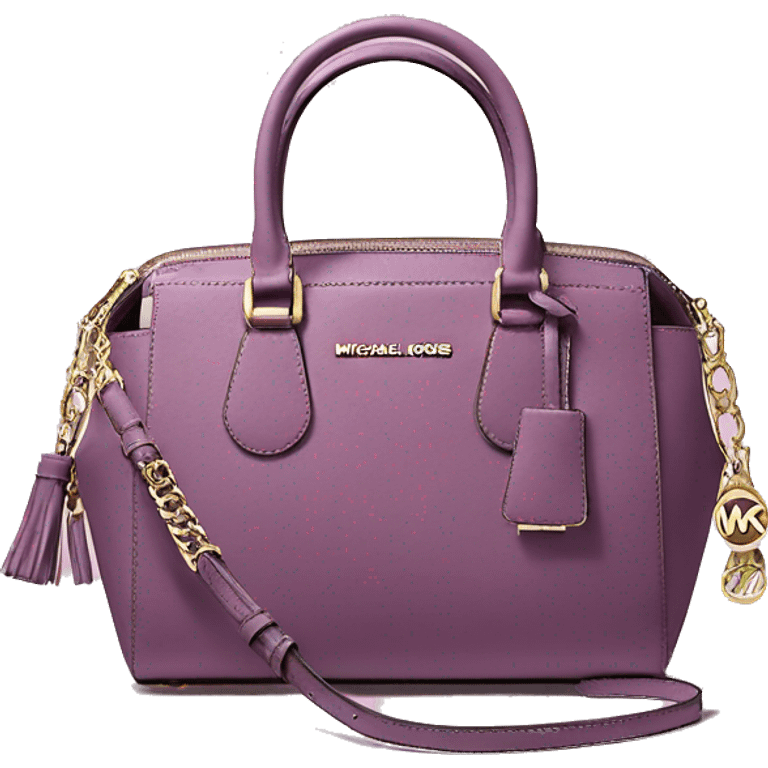 Realistic sugar plum color michael kors satchel purse.  emoji