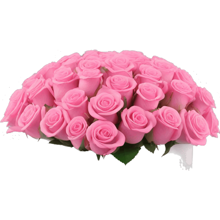 bouquet of pink 15 roses in a white box  emoji