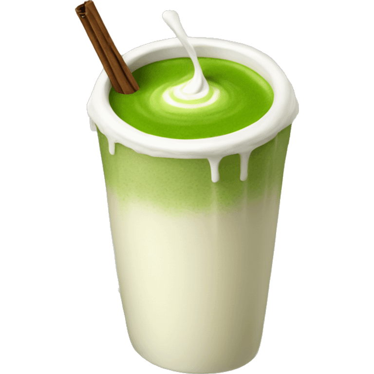 Realistic Matcha latte  emoji