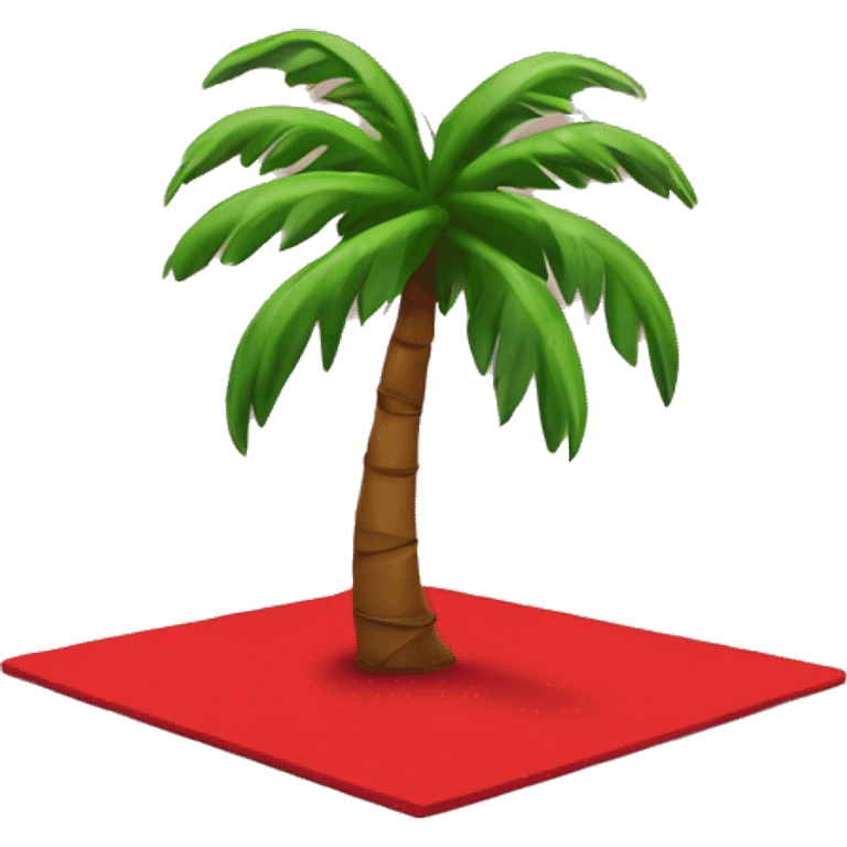 a palm tree on a red carpet  emoji