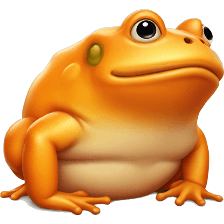 Orange fat frog  emoji