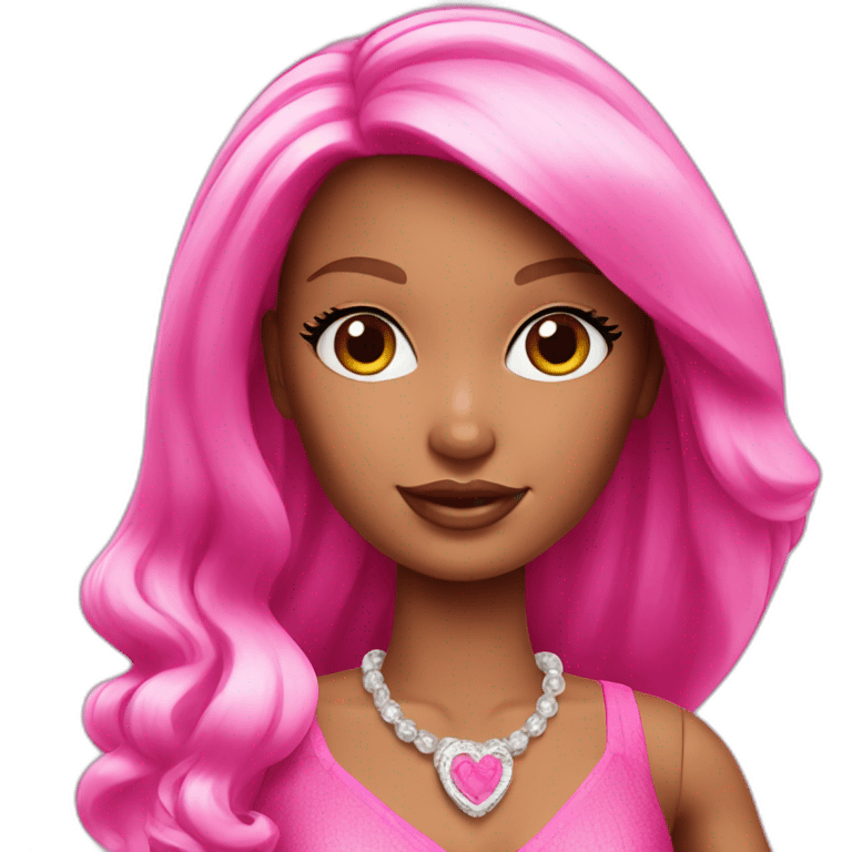 Pink Barbie emoji