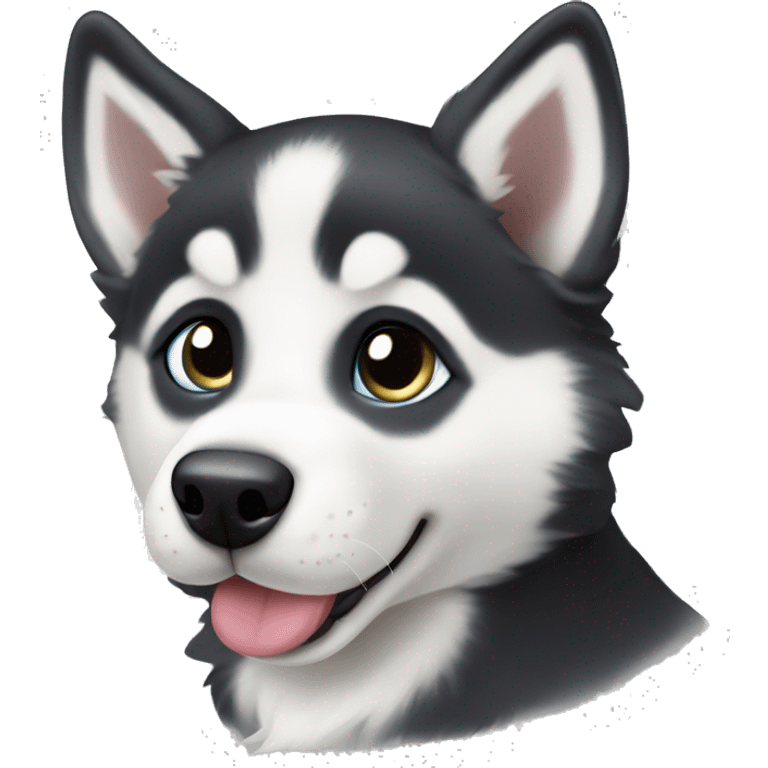 Siberian husky puppy emoji