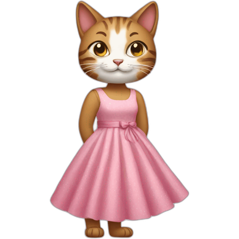 Cat with dress emoji