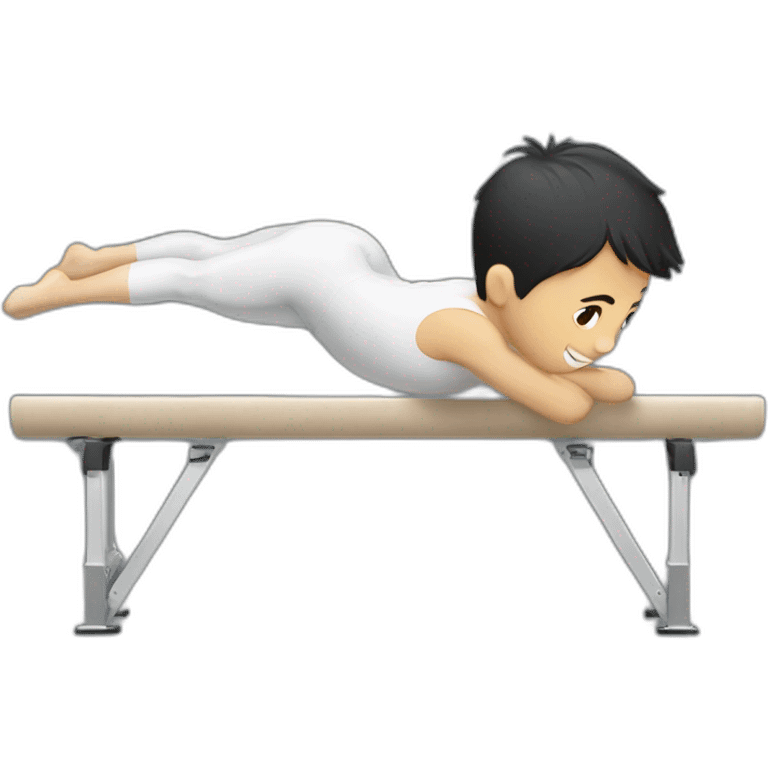 Boy Gymnast who is doing pommel horse emoji