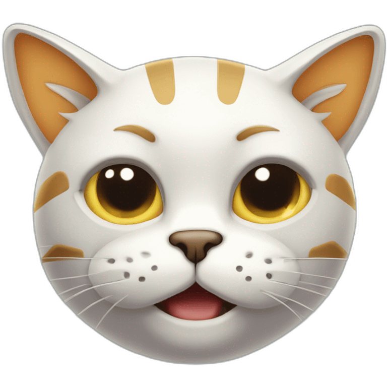 frowning robotic cat winking wink wink wink emoji