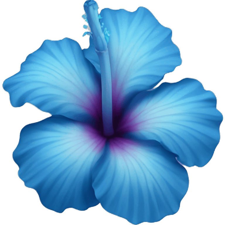 blue hibiscus flower with shades of blue  emoji