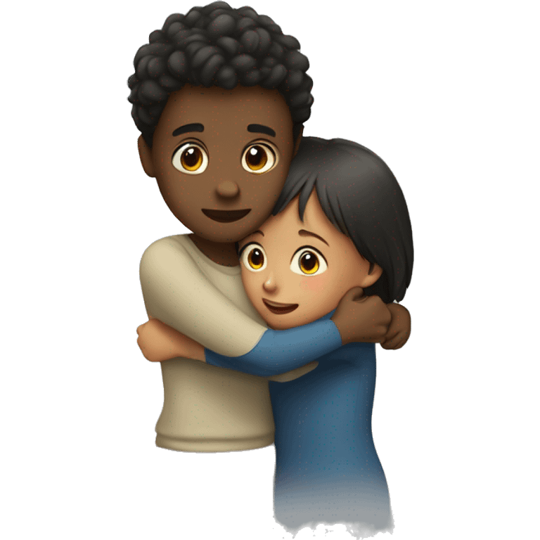 Girl hugs a boy emoji