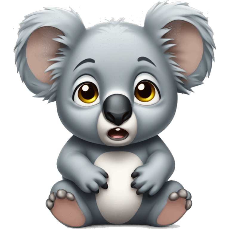 Angry baby koala emoji