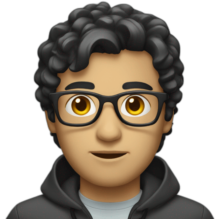 Programmer with dark hair emoji