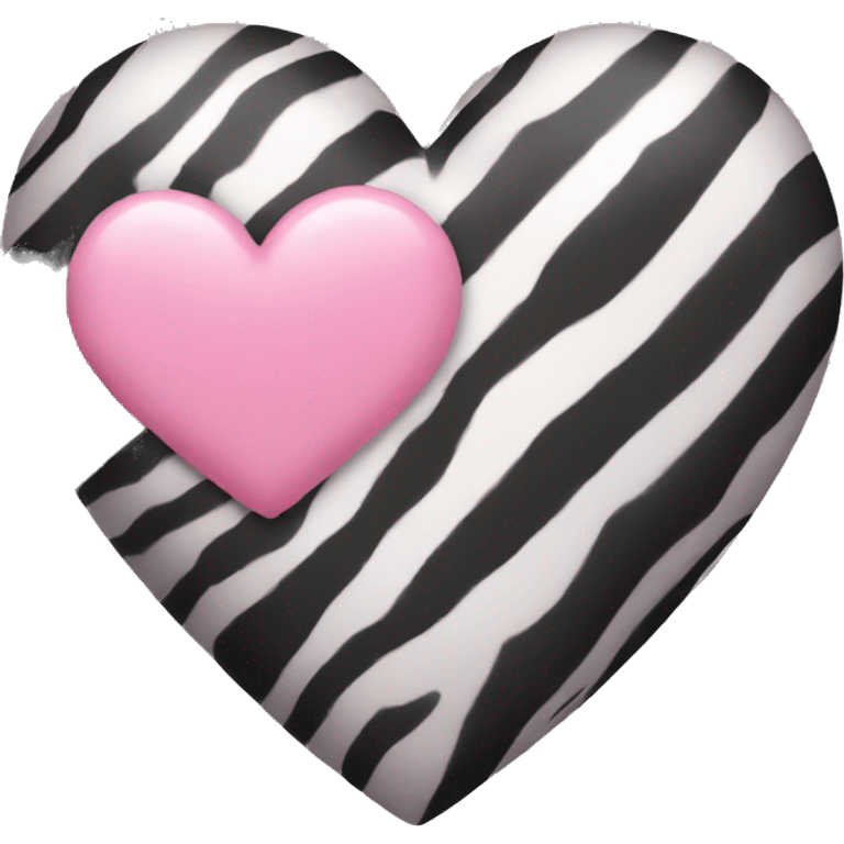 zebra pink heart emoji