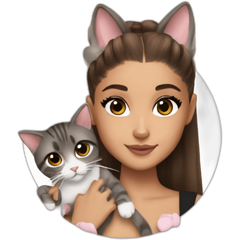 Ariana grande with a cat emoji