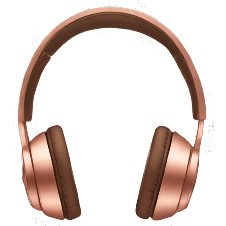 Rose gold beat head phones  emoji