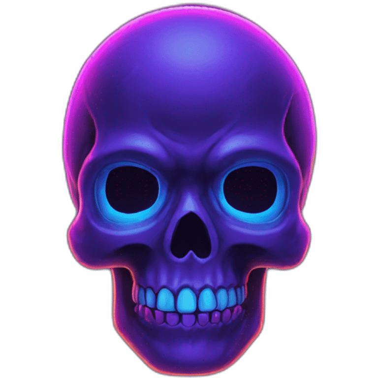 Neon skull emoji