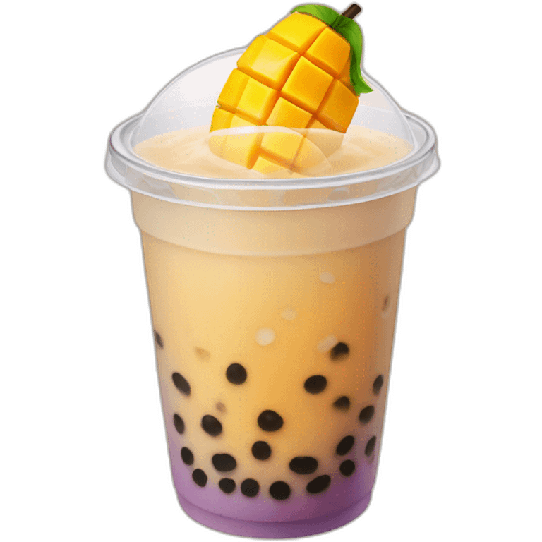 Mango bubble tea emoji