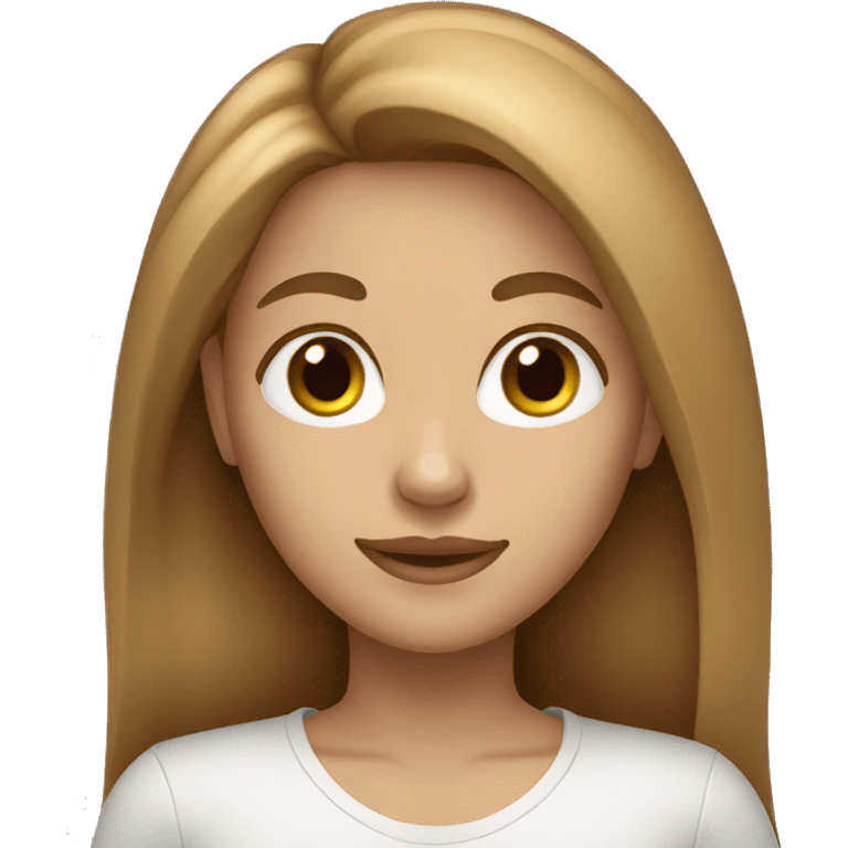 Long light brown hair girl emoji