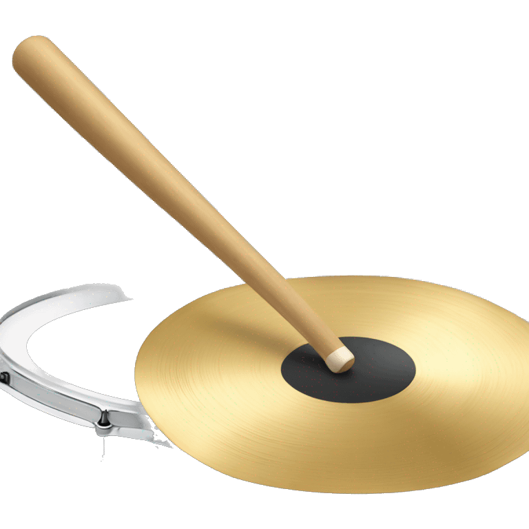 cymbal with drumstick emoji