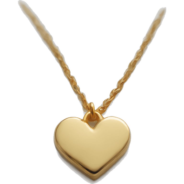 dainty gold heart necklace emoji