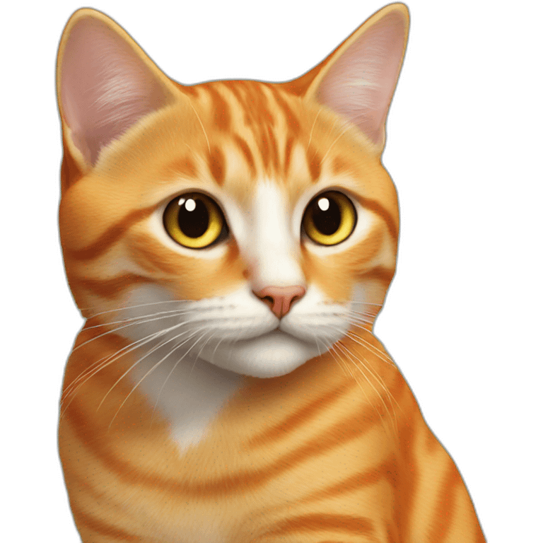 orange strawberry on a cat emoji