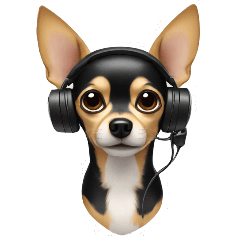 chihuahua headset emoji