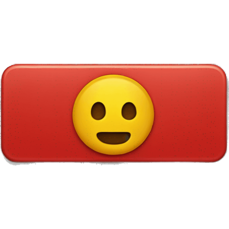 A black and red rectangle with a medium sized yellow circle in the middle emoji