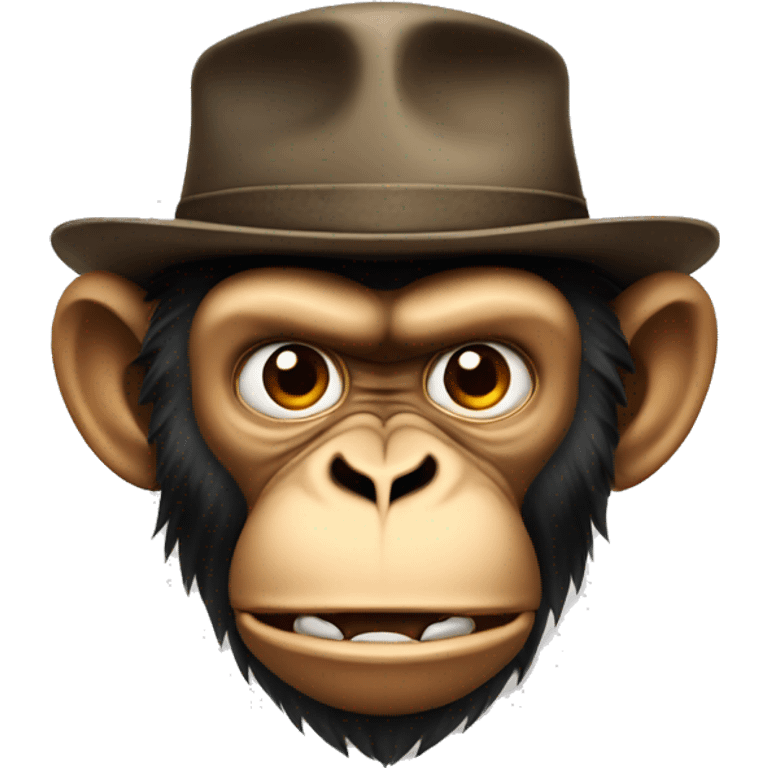 Angry monkey with hat emoji