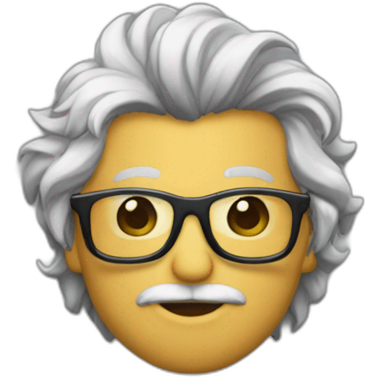 Hombre con gafas poco pelo dando beso emoji