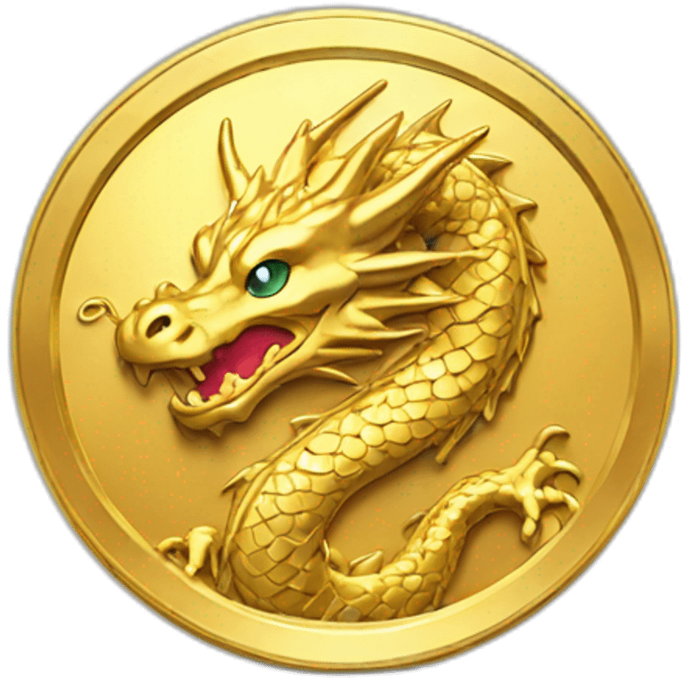 dragon gold coin emoji