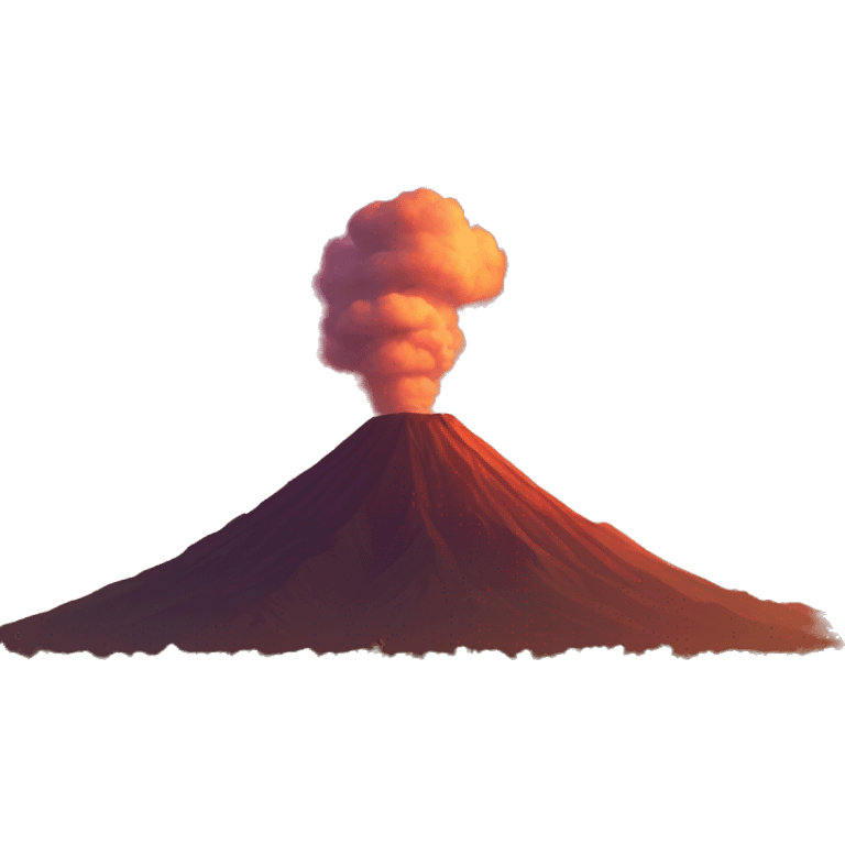 calm volcano, relief, sunset, golden hour emoji