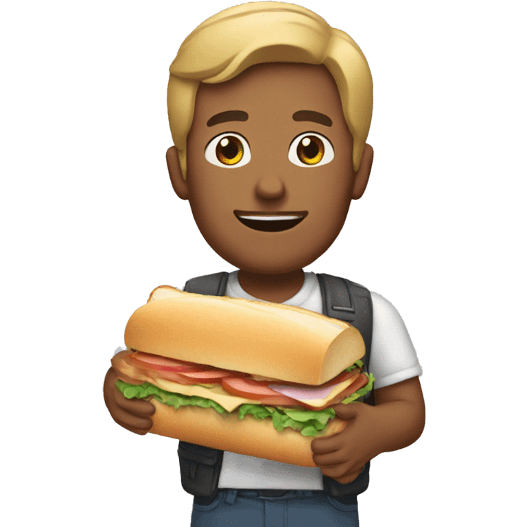 man with a sandwich emoji