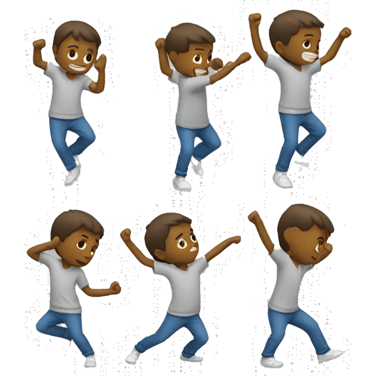 Garçon qui fait un dab  emoji