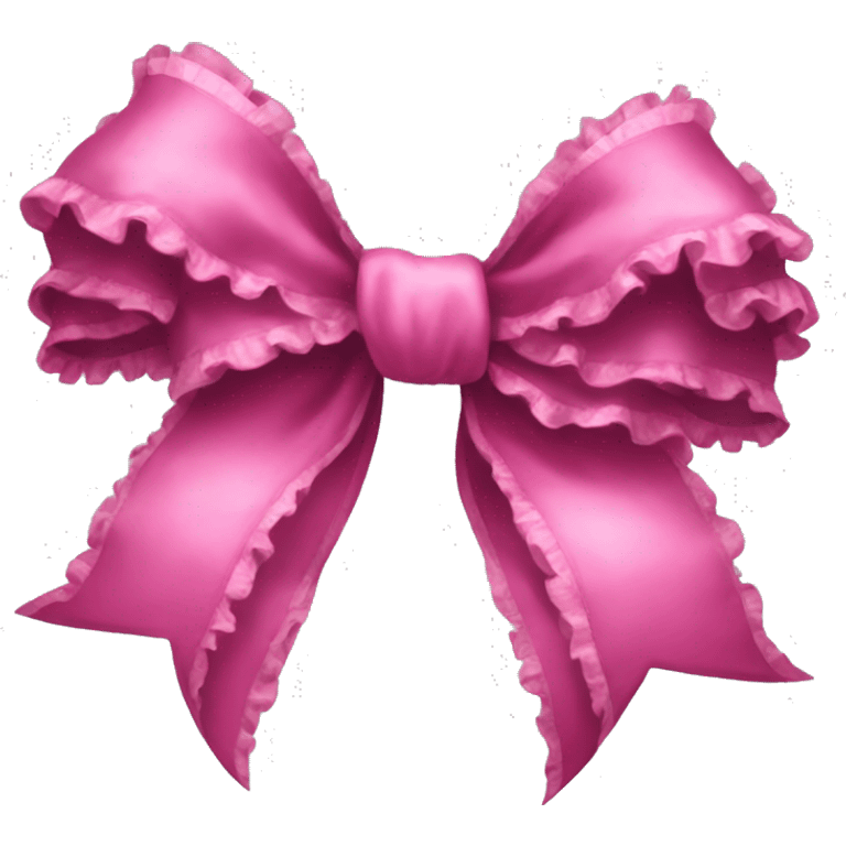 Dark pink frilly lavish bow  emoji