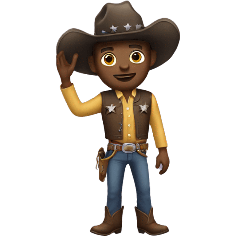 Cowboy holding wet eggplant  emoji