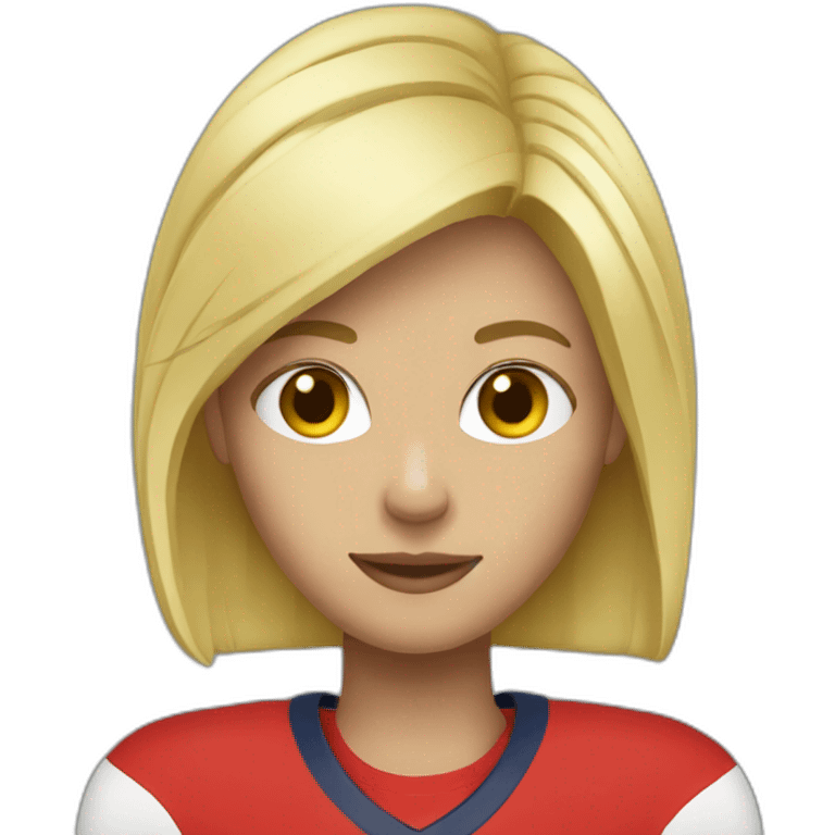 Fille blonde football emoji