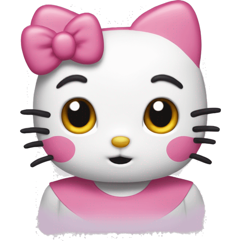 hello kitty with an obvious expression  emoji