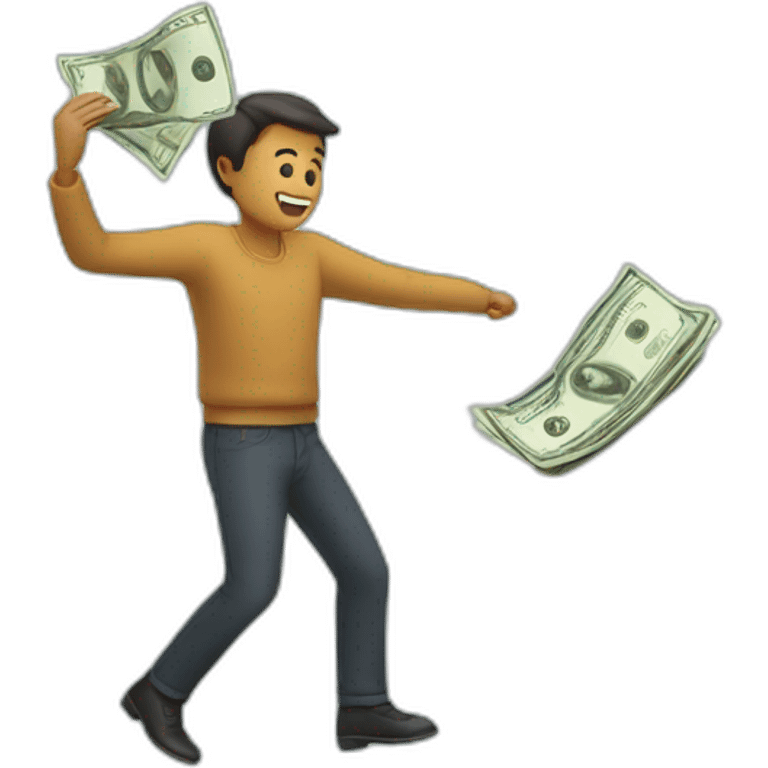 A person throwing money emoji