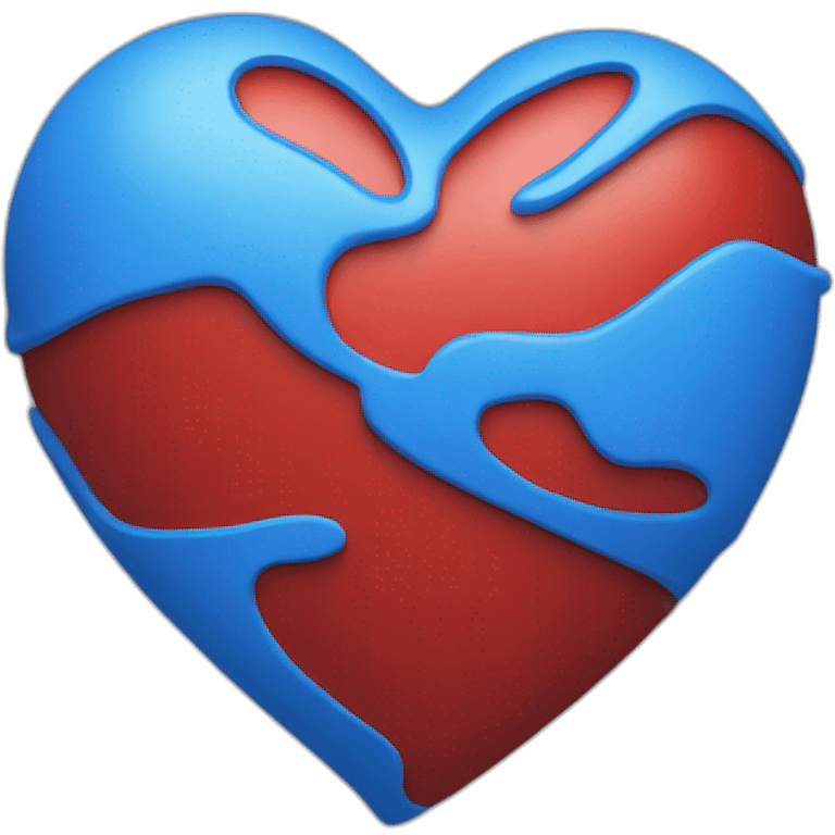 Blue-and-red-heart emoji