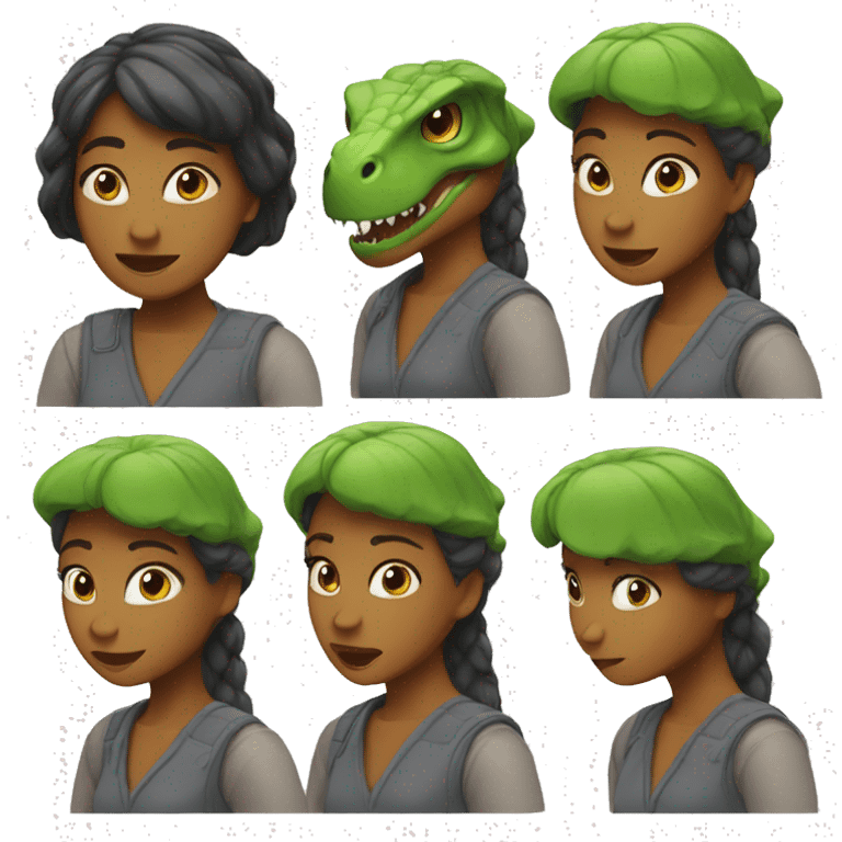 Woman as dinosaure emoji